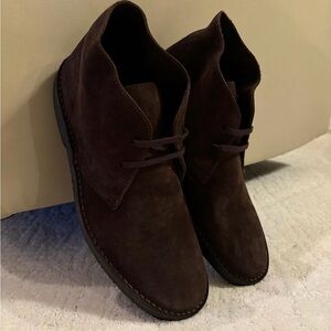 J.Crew Suede Macalister Boots in Dark Chestnut